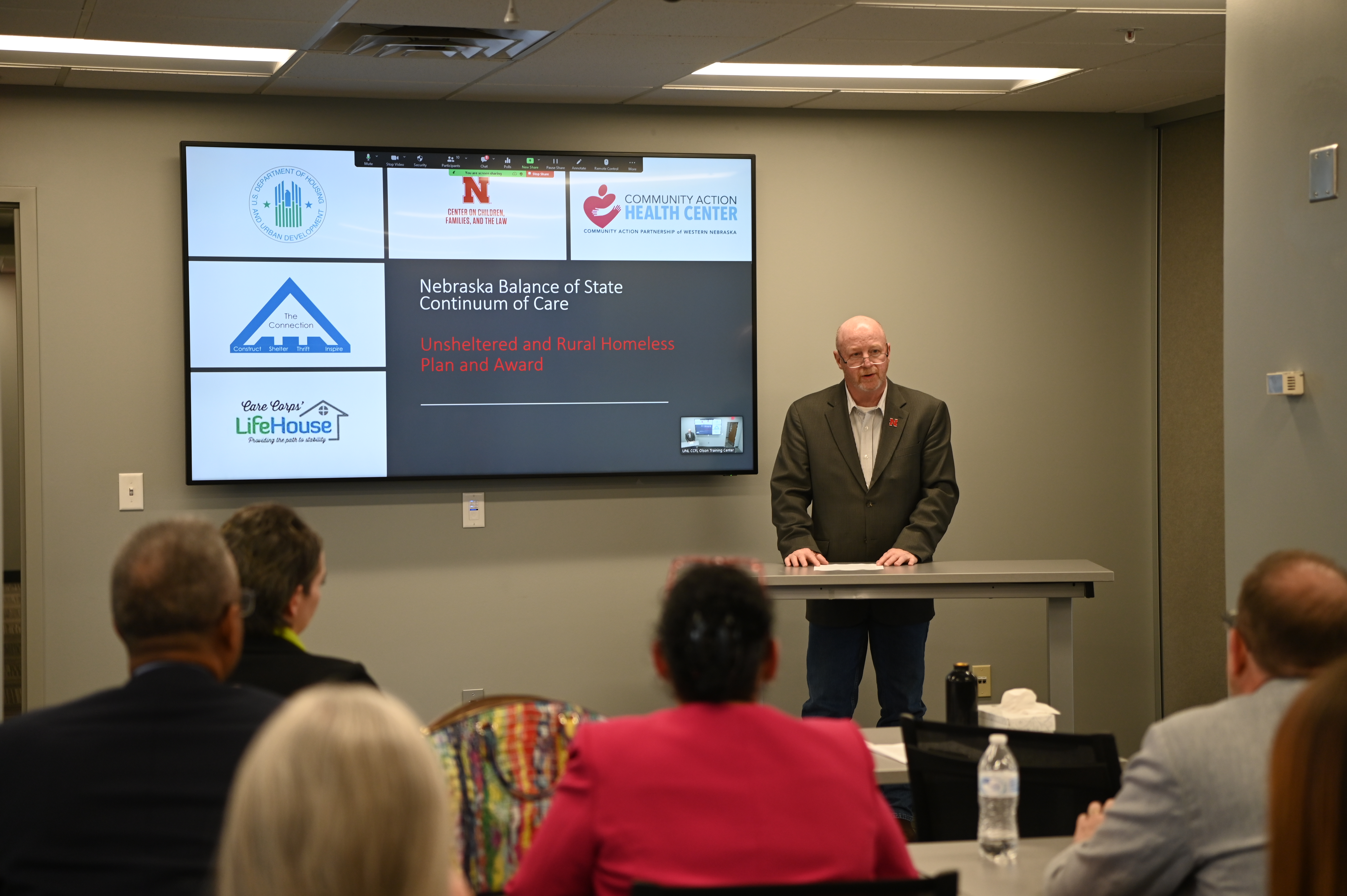 Jeff Chambers speaking at a Nebraska Balance of State CoC event